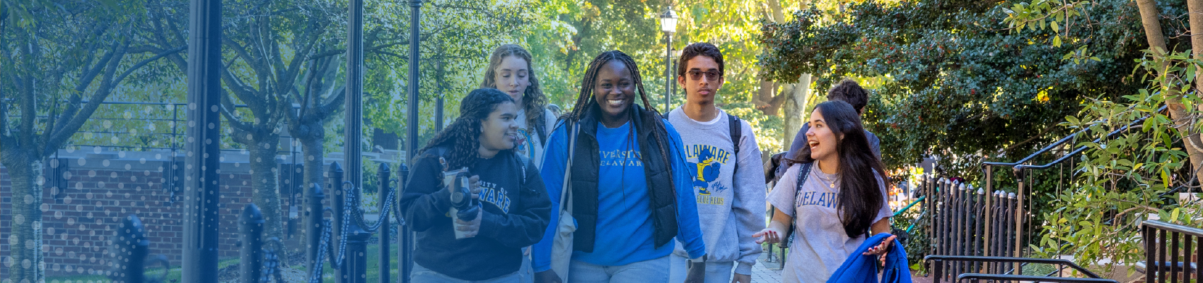 students walking on campus