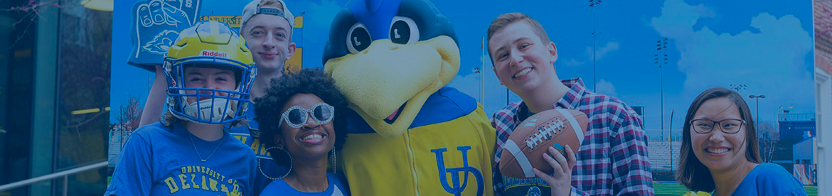 Students with mascot